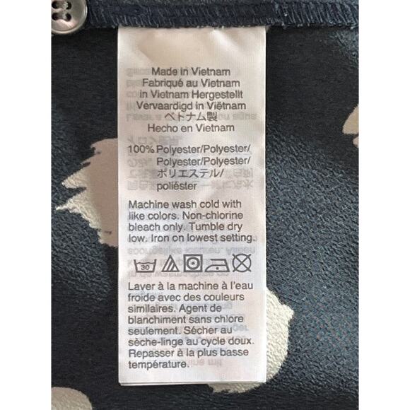 J.Crew Navy White Ruffle Front Long Sleeve Blouse Medium NWT AE862 - Picture 8 of 8